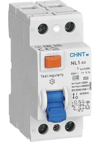 200513 Nl1 2X25A 30MA 10KA Ac Tipi Kaçak Akım Koruma Rölesi