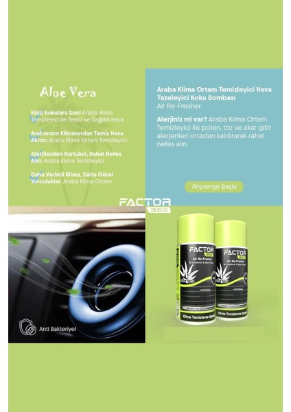 FACTOR360 Klima Bombası Aloe Vera - 150ML