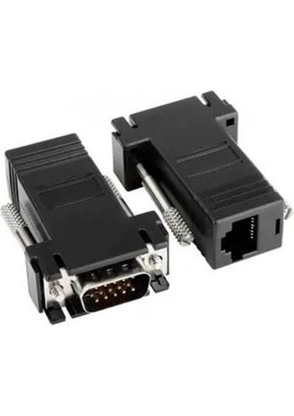 Powermaster VGA Extender Rj 45 Cat5/6/7 Uzatıcı (2li Paket)