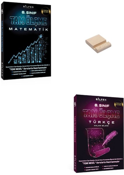 LGS 8. Sınıf Tam Ölçme Etkinlikli Matematik ve Türkçe Soru Bankası + Telefon Tutucu