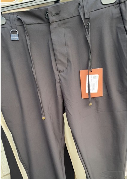 Erkek Jogger Pantolon Ipek Karışımlı - Siyah