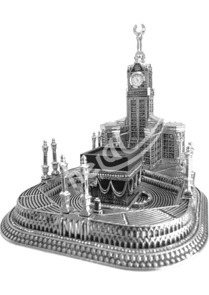 24 x 27.5 x 26 cm Mescidi Haram Kabe Maketi Esmaülhüsna Yazılı Zemzem