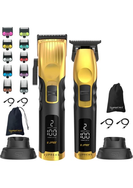 Altın 2spee Trimmer & Clipper Seti | Sessiz | LCD Ekranlı | Ergonomik