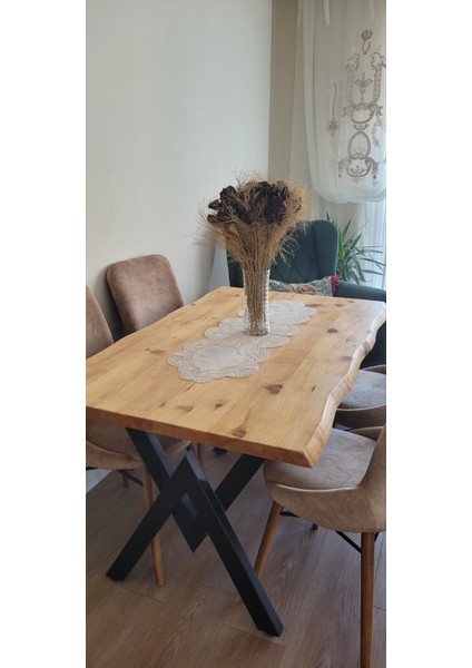 Ahşap Doğal Kütük Yemek / Toplantı / Çalışma Masası