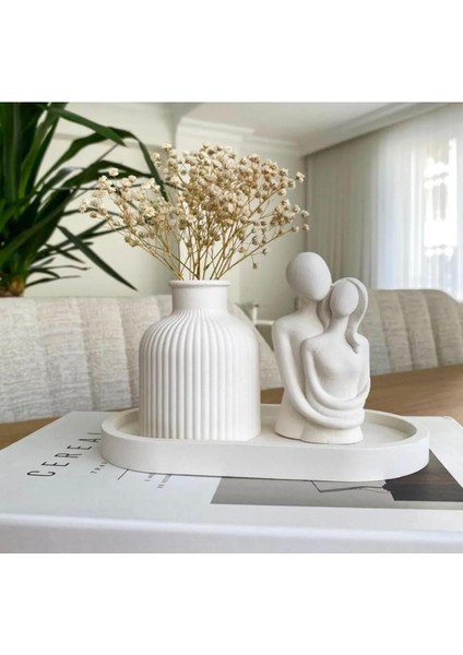 Iskandinav Dekoratif Vazo ve Biblo Seti