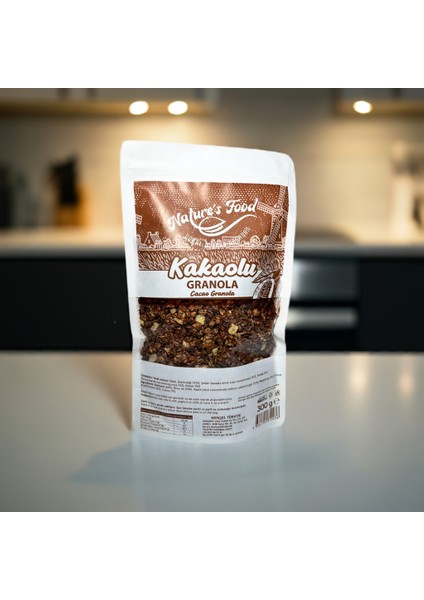 Kakaolu Granola 300GR Katkısız Koruyucusuz 1. Kalite Ürünlerden Hazırlanmış Doğal Içerik.