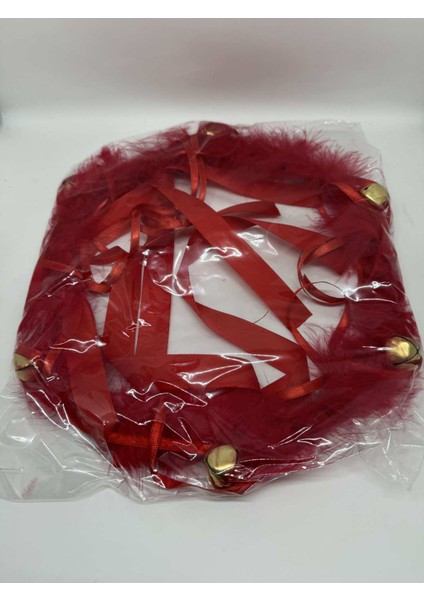 Kına Gecelerine Özel Tüylü Nedime Tefi(Def) Kırmızı 10 Adet fiyatları