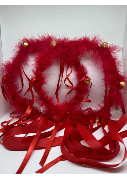 Kına Gecelerine Özel Tüylü Nedime Tefi(Def) Kırmızı 10 Adet fırsatları