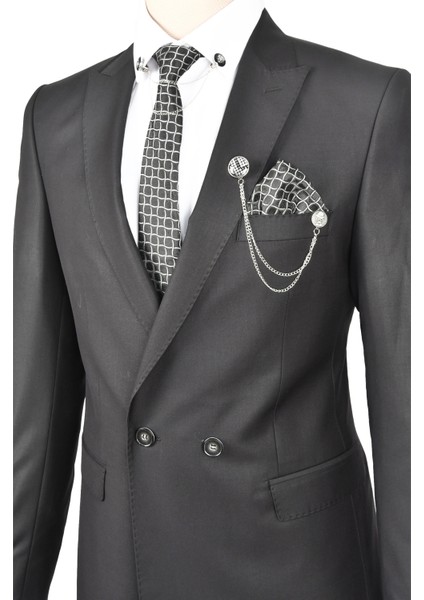 Çift Yırtmaç Slim Fit 2 Li Takım Elbise 0233105