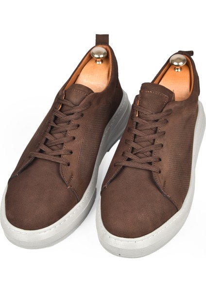 Eva Taban Bağcıklı Nubuk Deri Yüksek Taban Spor Ayakkabı Sneaker 2509953