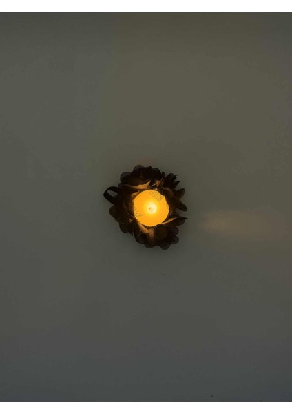 Kına Geceleri Için Özel Lazer Kesim Çiçekli 12 Adet Pilli Kına Mumu Lacivert indirimleri