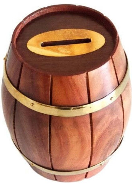 Maun Ağacından Dekoratif Ahşap Fıçı Kumbara modelleri