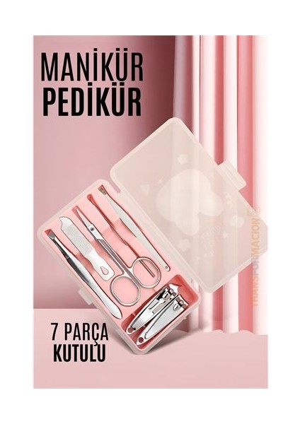 Manikür Pedikür Kiti 7 Parça Kutulu Profesyonel Kit