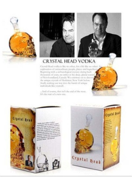 1000 ml Crystal Head Kuru Kafa Içki Şişesi