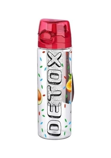 ® Tutma Saplı Kilitli Kendiliğinden Süzgeçli Kolay Taşınabilir Detoks Sporcu Diyet Matarası