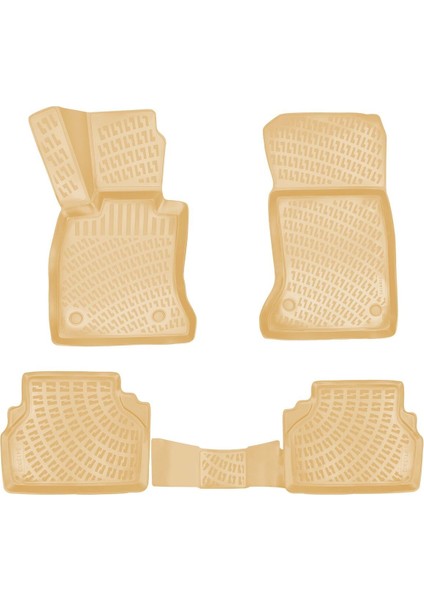 Bmw 5 Serisi F10 2010-2013 3D Havuzlu Paspas Bej