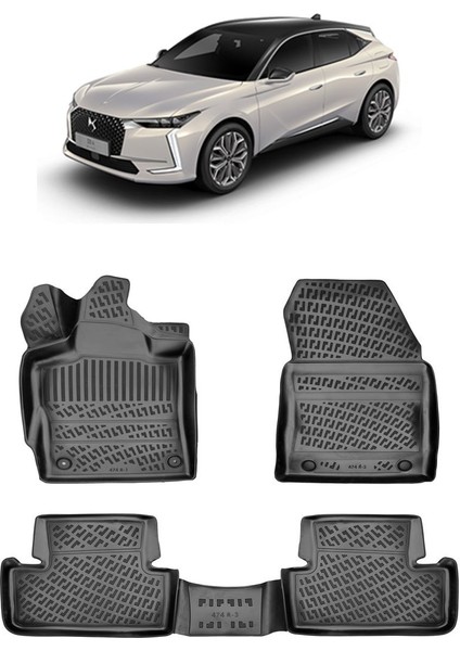 Ds4 2021 Sonrası 3D Havuzlu Paspas Siyah