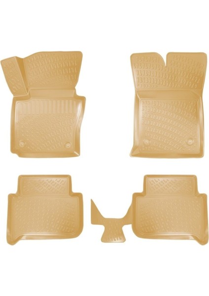 Volkswagen Touran 2003-2015 3D Bej Havuzlu Paspas Kokusuz