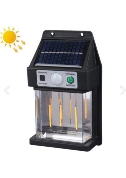 Güneş Enerjili Hareket Sensörlü Duvar Lambası