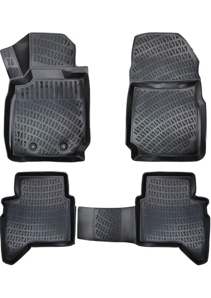 Ford Ranger 2011-2022 Araca Özel 3D Havuzlu Paspas Siyah Bmy