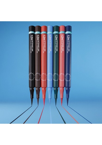 12H Intense Ink Felt Liner Classic Line - Yoğun ve Hassas Keçe Uçlu Eyeliner 04 True Teal (1 Ml)