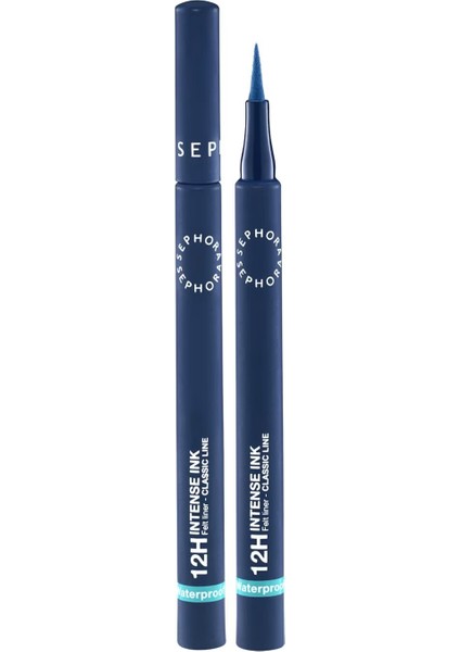 12H İntense Ink Felt Liner Classic Line - Yoğun ve Hassas Keçe Uçlu Eyeliner 08 Bright Coral (1 ml)