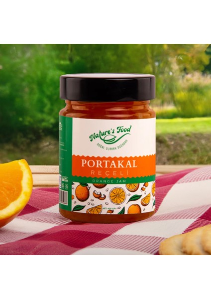Portakal Reçeli Premium Series 400 gr Cam Şişe %65 Portakal Doğal İçerik Doğal Tat