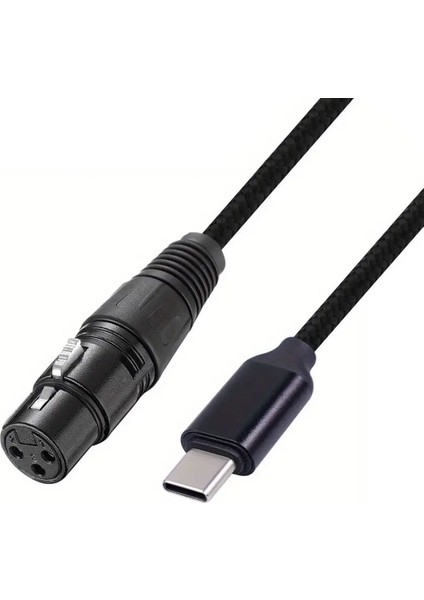 Mf-Xlrc-3m Xlr To Type-C Telefon Için Enstruman ve Mikrofon Bağlantı Kablosu