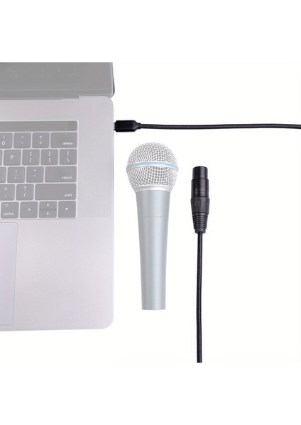 Mf-Xlrc-3m Xlr To Type-C Telefon Için Enstruman ve Mikrofon Bağlantı Kablosu