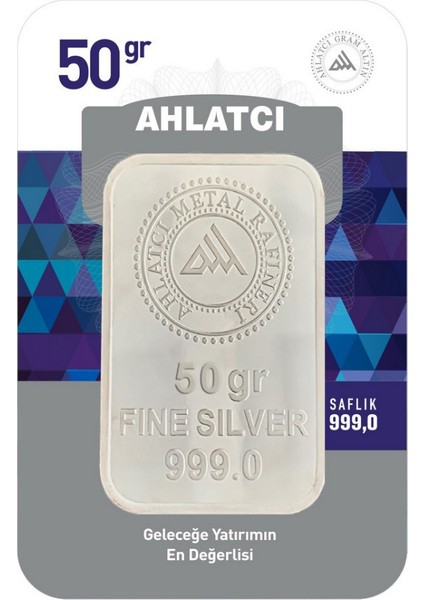 24 Ayar 50 Gram Gümüş Külçe - Ahlatcı Nadirgold Gmr Agakulche Iar indirimleri