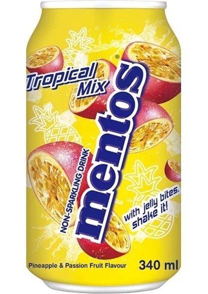 Tropical Mix İçecek,meyve Aromalarını Çiğnenebilir Jöle Parçacıklarıyla Harmanlıyor 340ml
