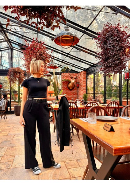 Palazzo Kumaş Pantolon