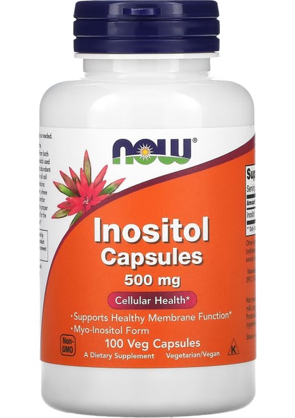 Foods , Inositol Capsules, 500 Mg, 100 Veg