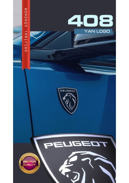 Peugeot 408 Yeni Aslan Yan Logo