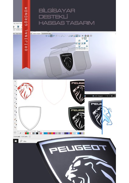 Peugeot 408 Yeni Aslan Yan Logo modelleri