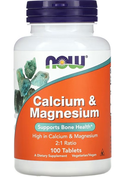 Foods, Calcium(Kalsiyum) & Magnesium(Magnezyum), 100 Tablet
