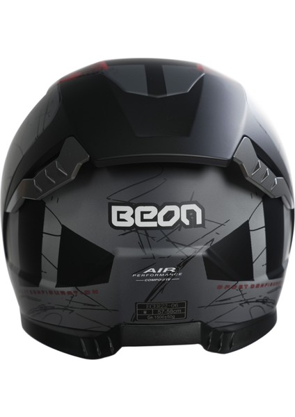 B-507 Full Face Motosiklet Kaskı FF03 Siyah/kırmızı/gri modelleri