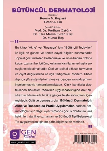 Bütüncül Dermatoloji Akne ve Rosacea'da Pratik Uygulamalar fiyatları