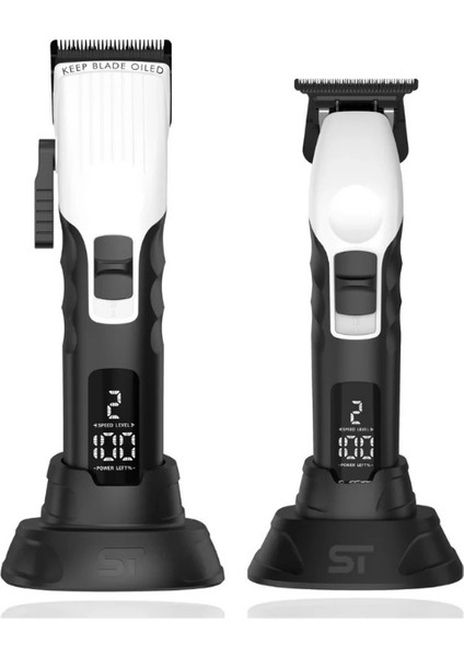 Beyaz 2spee Trimmer & Clipper Seti | Sessiz | LCD Ekranlı | Ergonomik