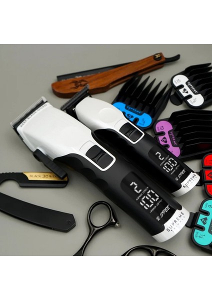 Beyaz 2spee Trimmer & Clipper Seti | Sessiz | LCD Ekranlı | Ergonomik