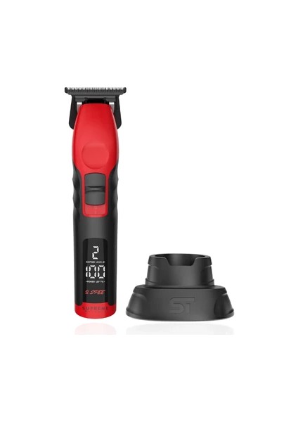 Kırmızı 2spee Trimmer | Ultra Sessiz | Çıkarılabilir Bıçaklı | Hafif ve Ergonomik
