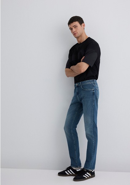 Jake Mavi Pro Indigo Puslu Comfort Jean Pantolon 0042289336