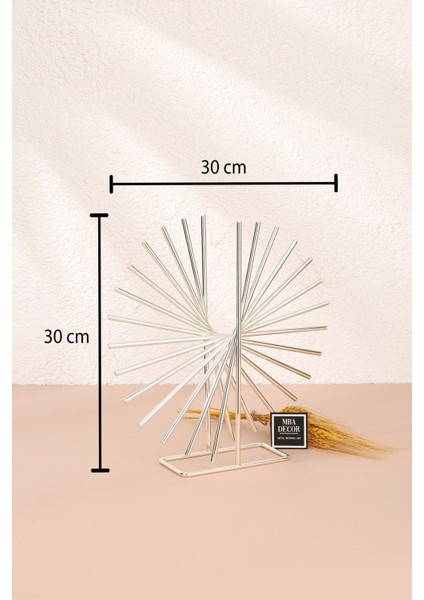 x anthos Gümüş Modern Ev Dekorasyonu Paslanmaz Dolu Demir Dekoratif Obje Ofis Tasarımı 30 cm fırsatları