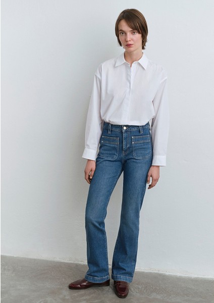 Tilda Iconic Vintage Koyu Mavi Jean Pantolon 1012588-89597 fiyatları