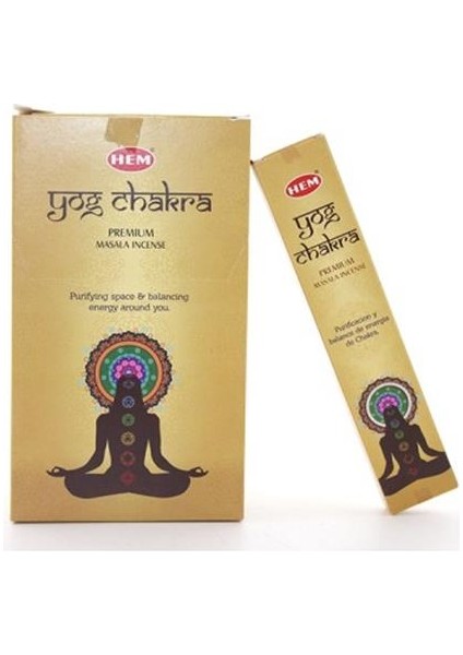 Hem Yog Chakra Masala Aromalı Çubuk Tütsü