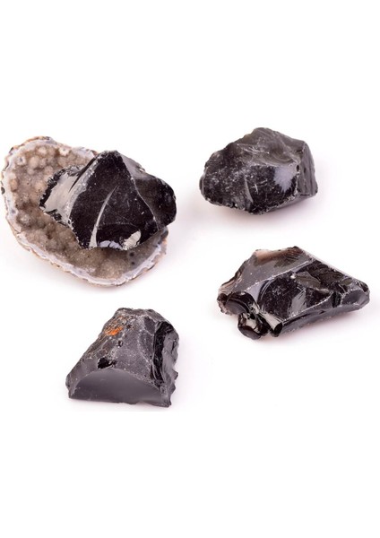 Siyah Obsidyen Taşı Ham Kütle