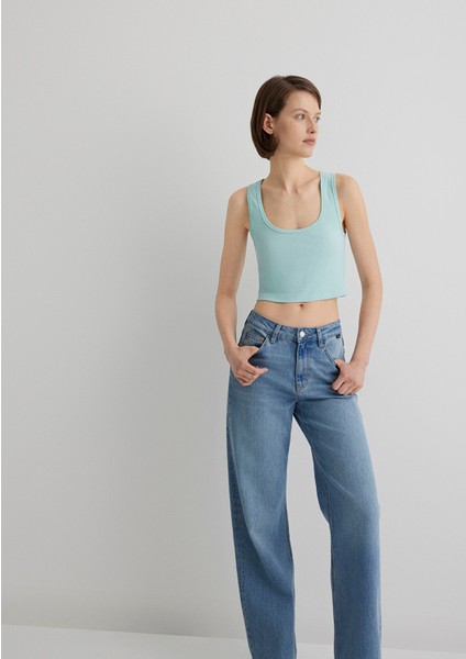Yeşil Crop Basic Atlet 1613071-71731