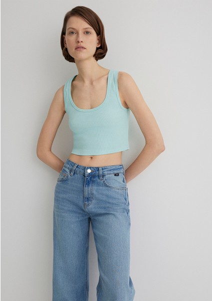 Yeşil Crop Basic Atlet 1613071-71731