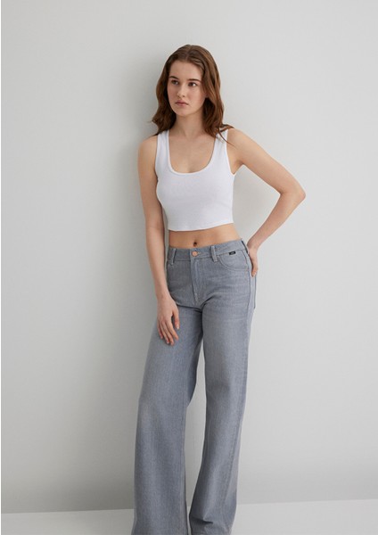 Beyaz Crop Basic Atlet 1613071-620