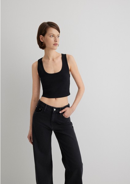 Siya Basic Crop Tişört 1613071-900